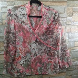 Pink and Grau Tunic Chifon Top Size S/M